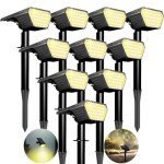10-Pack Solar Spot Lights for Garden & Pathways