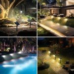 10-Pack Solar Spot Lights for Garden & Pathways