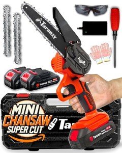 Taranzy 6-Inch Cordless Mini Chainsaw - Battery Powered