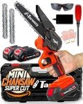 Taranzy 6-Inch Cordless Mini Chainsaw - Battery Powered