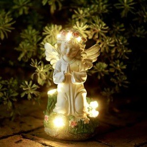 Solar Angel Garden Statue for Outdoor Decor