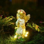 Solar Angel Garden Statue for Outdoor Decor