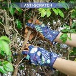 Women's Breathable Leather Gardening Gloves - Medium