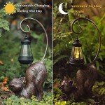Solar-Powered Cat Figurine for Garden Decor
