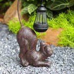 Solar-Powered Cat Figurine for Garden Decor