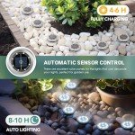 10 Pack Mini Solar Ground Lights for Gardens
