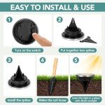 10 Pack Mini Solar Ground Lights for Gardens