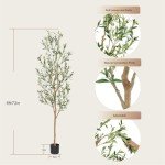 6ft Realistic Faux Olive Tree for Home Décor