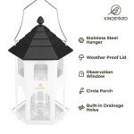 Kingsyard Hanging Metal Bird Feeder for Outdoors