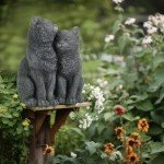 Black Cat Garden Statue - Cute Kitten Figurine