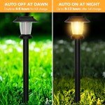 8-Pack Solar Pathway Lights for Outdoors