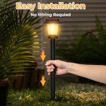 8-Pack Solar Pathway Lights for Outdoors