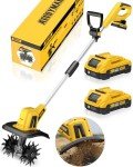 20V Cordless Electric Tiller with Batteries & Charger