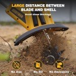 20V Cordless Electric Tiller with Batteries & Charger