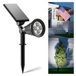 FALOVE Waterproof Solar Spot Lights for Garden