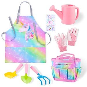 Kids Gardening Set with Tools and Unicorn Apron
