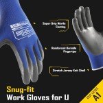 10 Pairs Heavy-Duty Nitrile Garden Work Gloves