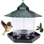 Hexagon Hanging Bird Feeder for Garden Decor