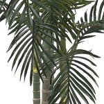 6.5FT Artificial Golden Cane Palm Tree with Planter