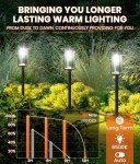 Bright Solar Pathway Lights - 8 Pack Outdoor