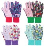 Floral Garden Gloves for Women - 4 Pairs