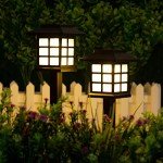 GIGALUMI 8-Pack Waterproof Solar Outdoor Lights