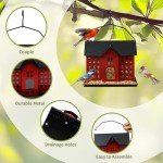 Hanging Metal Bird Feeder with Three Compartments