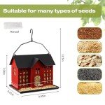 Hanging Metal Bird Feeder with Three Compartments