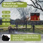 Hanging Metal Bird Feeder with Three Compartments