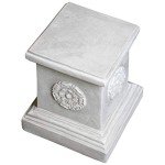 Large English Rosette Garden Plinth Base Statue