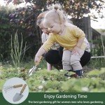 Stainless Steel Garden Tool Set with Wooden Handles