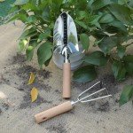 Stainless Steel Garden Tool Set with Wooden Handles