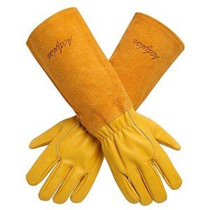 Durable Leather Gardening Gloves with Thorn Protection