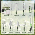 10-Piece Heavy Duty Garden Tool Set with Tote