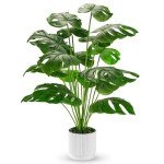 28" Artificial Monstera Plant for Indoor & Outdoor Decor