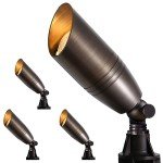 Solid Brass Low Voltage Landscape Spotlights (4 Pack)