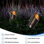 Solid Brass Low Voltage Landscape Spotlights (4 Pack)