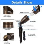 Solid Brass Low Voltage Landscape Spotlights (4 Pack)