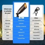 Solid Brass Low Voltage Landscape Spotlights (4 Pack)