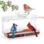 WENMIXER Clear Window Bird Feeder for Garden