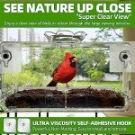 WENMIXER Clear Window Bird Feeder for Garden