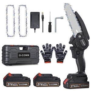 O-CONN 6" Cordless Mini Chainsaw with Batteries