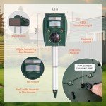 Upgraded Solar Ultrasonic Animal Repellent Detector