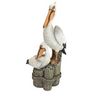Coastal Decor Pelicans Garden Bird Statue 24