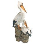 Coastal Decor Pelicans Garden Bird Statue 24