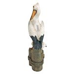Coastal Decor Pelicans Garden Bird Statue 24
