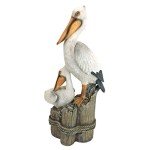 Coastal Decor Pelicans Garden Bird Statue 24