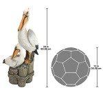 Coastal Decor Pelicans Garden Bird Statue 24