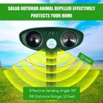 Ultrasonic Solar Animal Repeller, 2 Pack