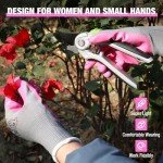 6 Pairs Women’s Nitrile Garden Gloves - Pink & Green